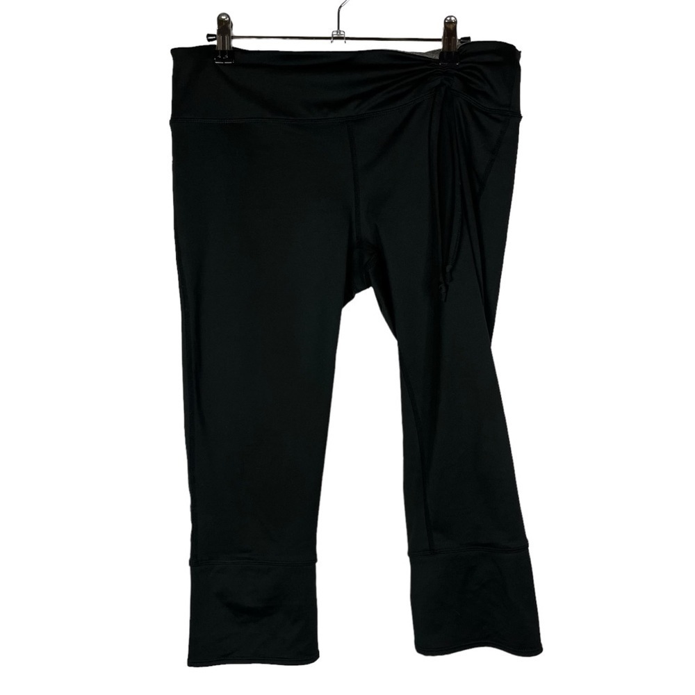 Layer‎ 8 Black Qwick Dry Cinched Side Cropped Athletic Pants M
